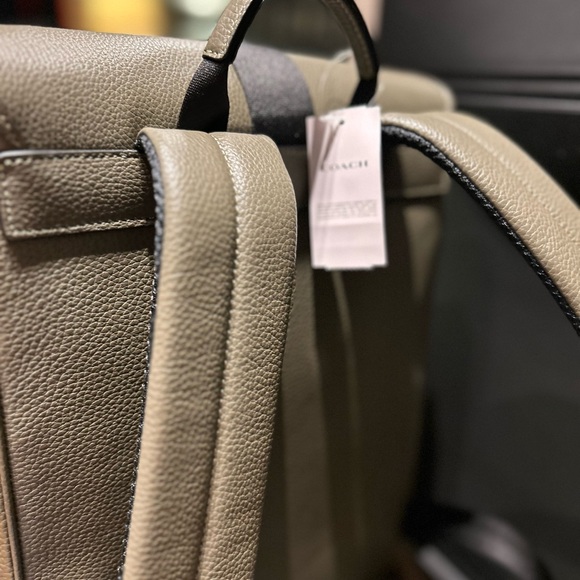 COACH BLAINE ARMY GREEN PEBBLED LEATHER BACKPACK MENS | FAST SHIPPING | NWT $598 - Picture 5 of 7